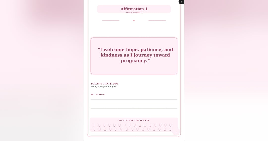 30 Days Pregnancy Affirmation ebook, image 2