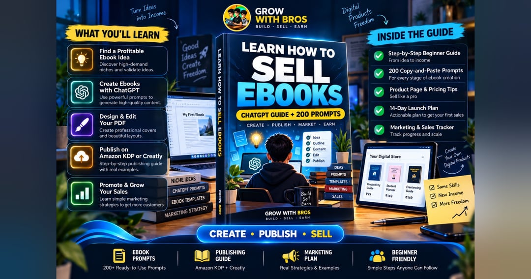 Learn how to sell E Books & Earn.