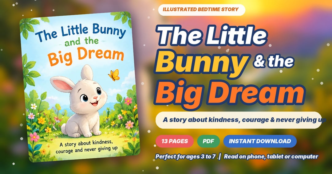 The Little Bunny and the Big Dream: Illustrated Children's Story Ebook (PDF)