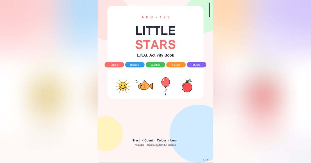 Little Stars L.K.G. Activity Book (ABC 123 Little Stars L.K.G. Activity Book)