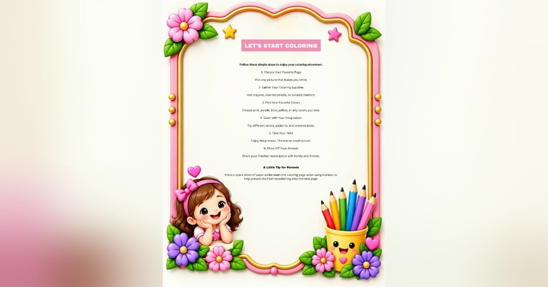 My Little Princess Coloring Book | 30 Printable Coloring Pages for Kids, image 2