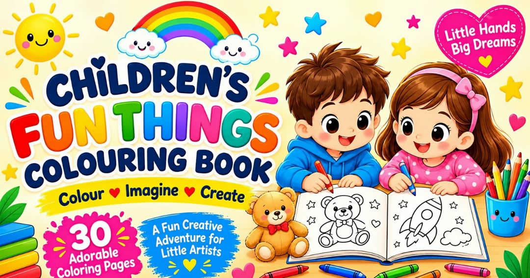🎨 Children's Fun Things Colouring Book, image 2
