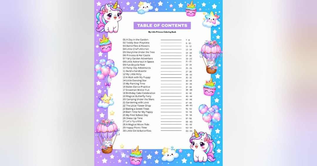 My Little Princess Coloring Book | 30 Printable Coloring Pages for Kids, image 3