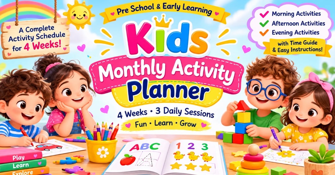 Monthly schedules for little learner’s and activities