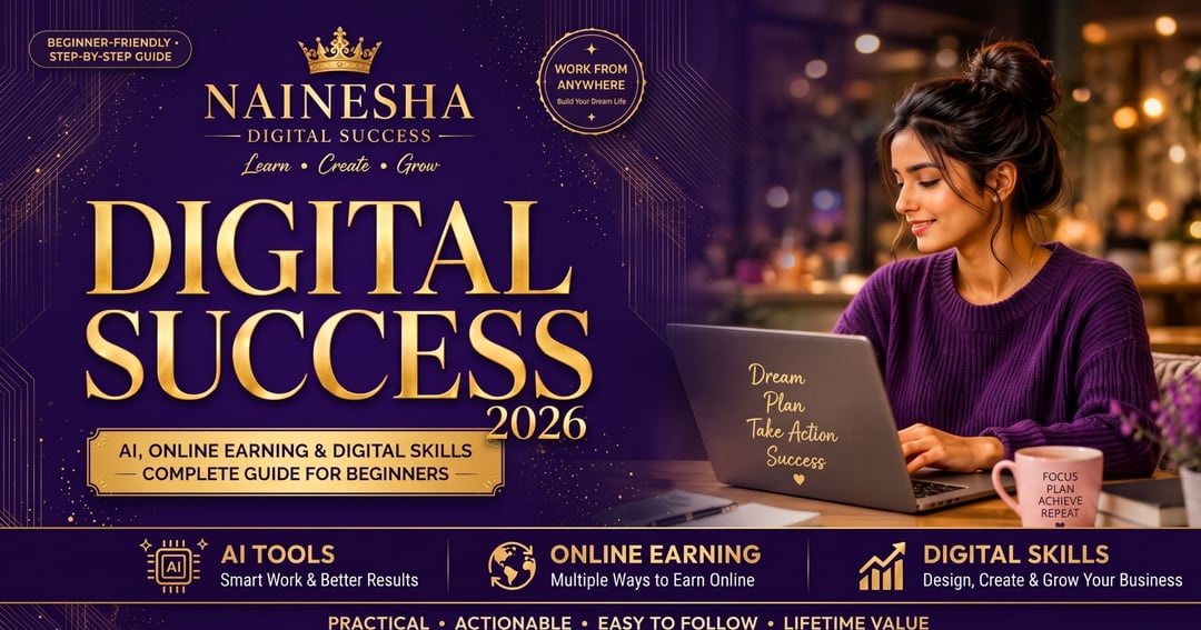 DIGITAL SUCCESS 2026: AI, Online Earning & Digital Skills – Complete Guide for Beginners (Author: Nainesha)