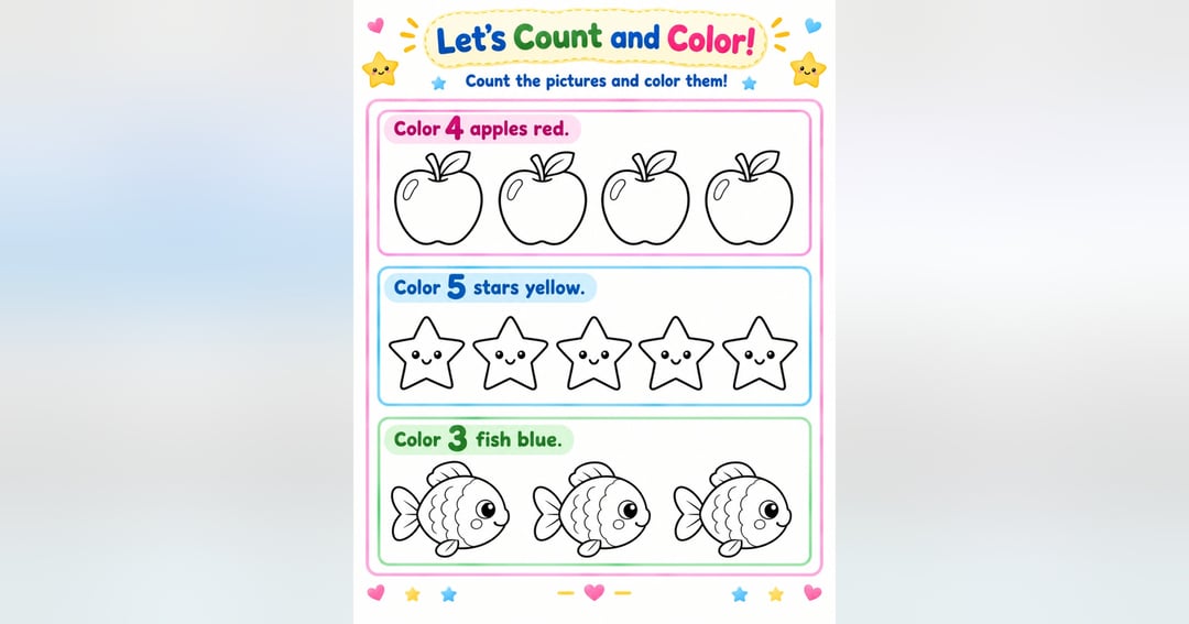 My First Counting Workbook for Kids | Printable Preschool Learning PDF Ages 3–6, image 3