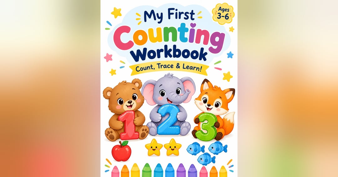 My First Counting Workbook for Kids | Printable Preschool Learning PDF Ages 3–6