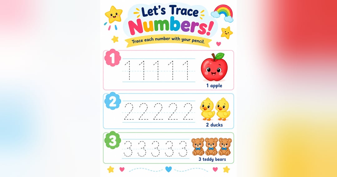 My First Counting Workbook for Kids | Printable Preschool Learning PDF Ages 3–6, image 2