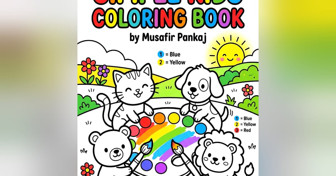 Simple kids coloring book