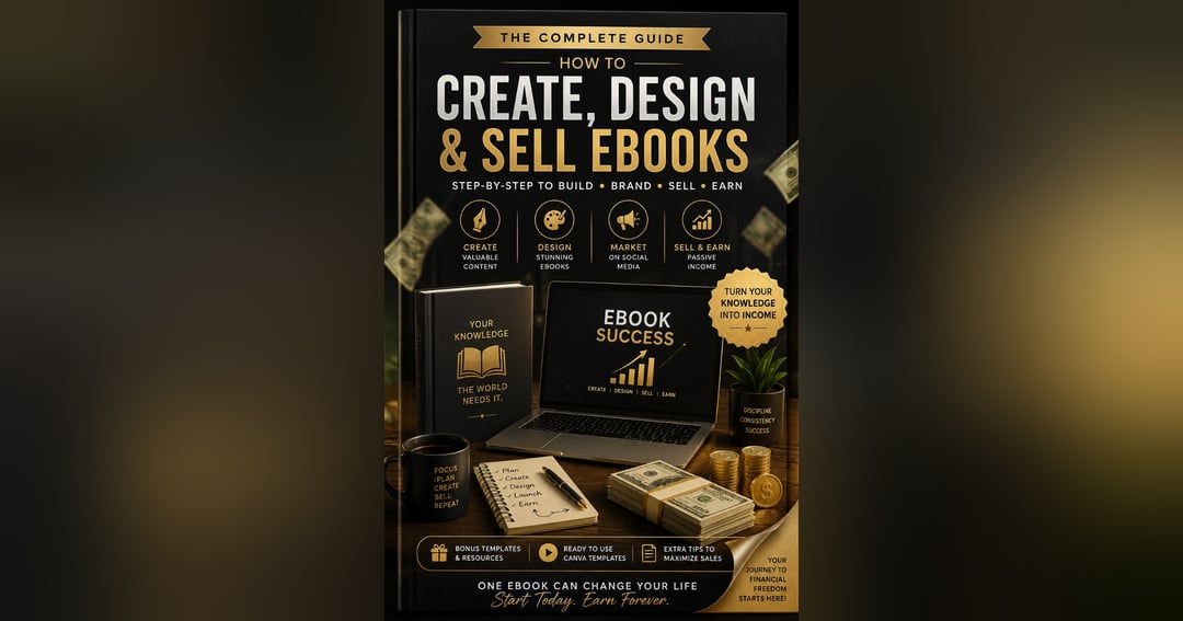 THE COMPLETE GUIDE: How to Create, Design & Sell eBooks - Step-by-Step to Build, Brand, Sell & Earn