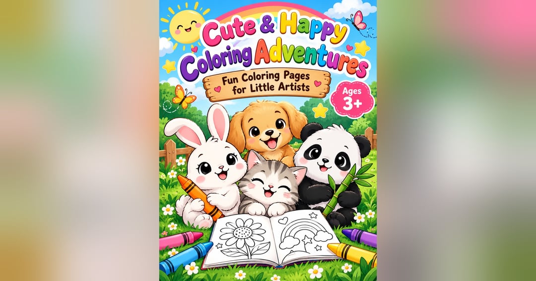 Cute & Happy Coloring Adventures, image 2