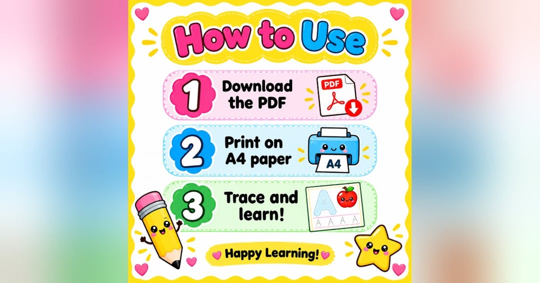 Alphabet Tracing Worksheets A-Z | Printable PDF for Preschool & Kindergarten, image 4