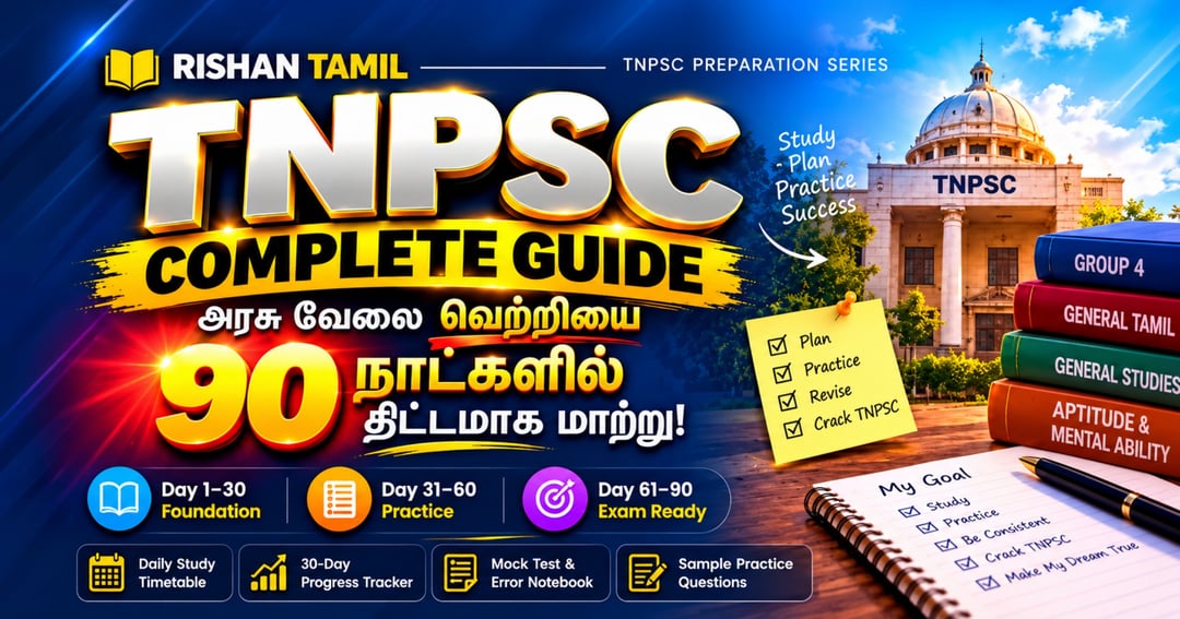 TNPSC Group 4 – 90 Days Study & Success Plan Tamil + English Guide