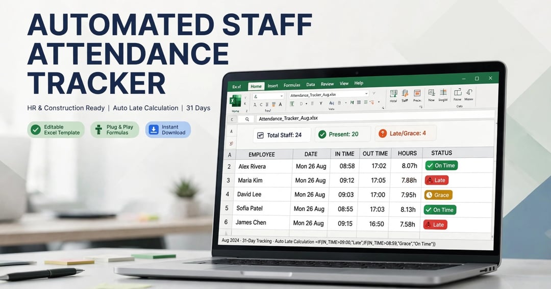 🚀 AUTOMATED STAFF ATTENDANCE TRACKER - HR MANAGER'S FAVORITE TOOL