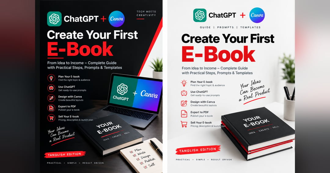 ChatGPT + Canva: Create Your First E-Book | Complete Beginner’s Guide (Tanglish Edition), image 2