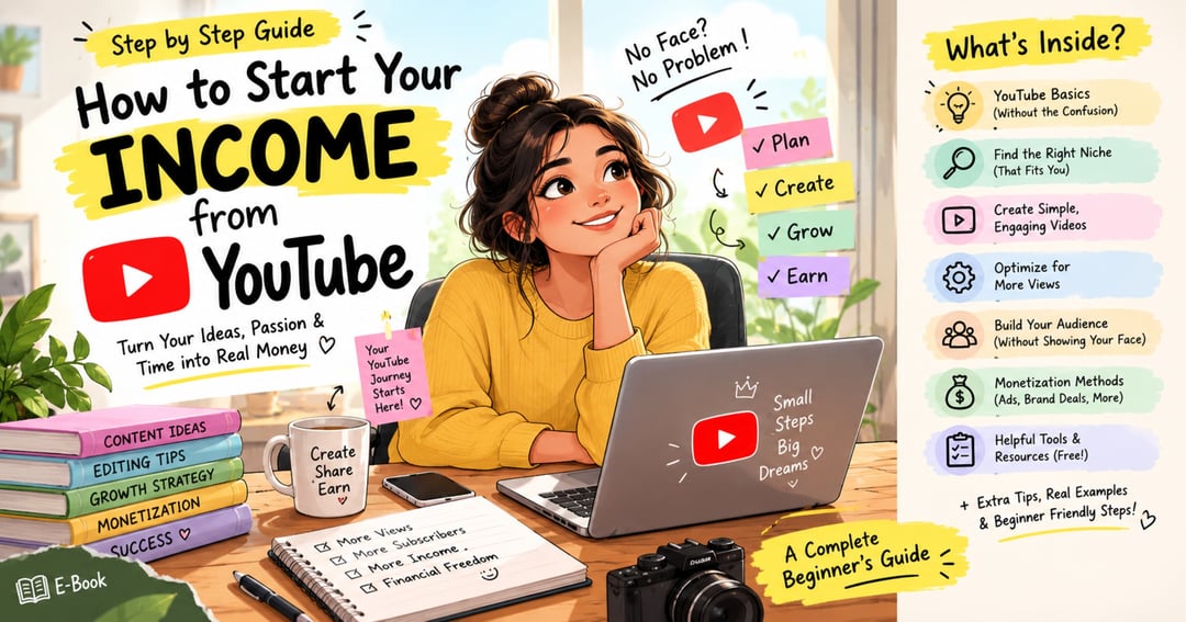 🚀 Start Earning Through YouTube: A Complete Beginner's Guide to Building & Growing Your Channel (Even Without Showing Your Face!)