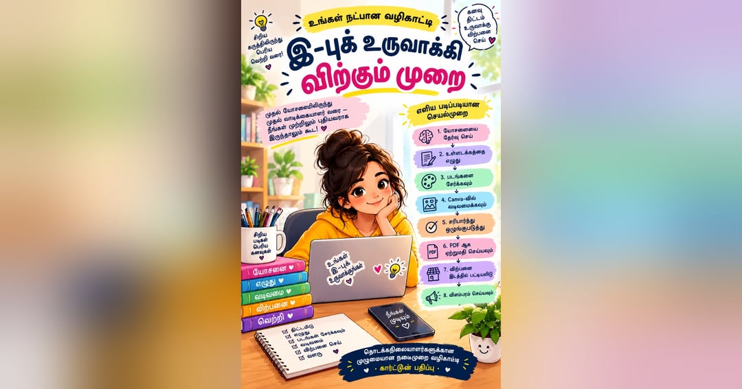 மின்நூல் (E-Book) உருவாக்கி விற்பனை செய்வதற்கான எளிய வழிகாட்டி