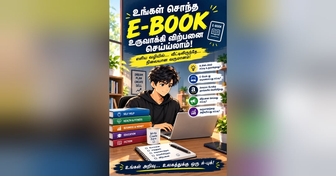 மின்நூல் (E-Book) உருவாக்கி விற்பனை செய்வதற்கான எளிய வழிகாட்டி, image 2