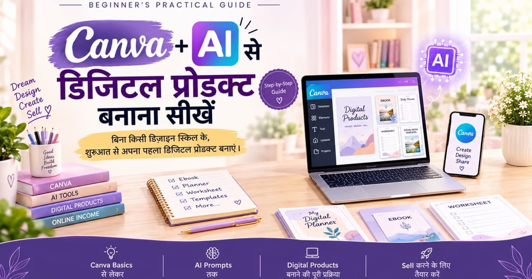 Learn to create digital products with Canva or AI