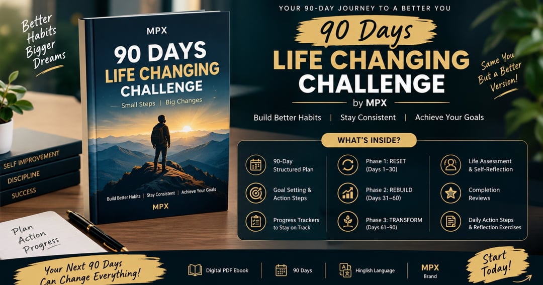 90 Days Life Changing Challenge  | Personal Growth Ebook