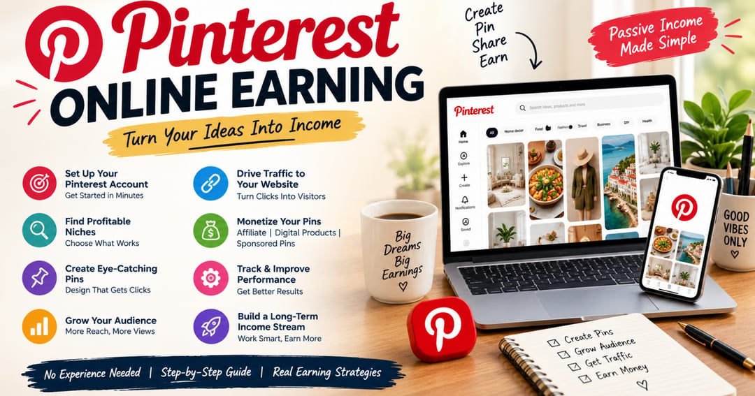 Pinterest Online Earning: A Beginner’s Guide to Making Money with Pinterest