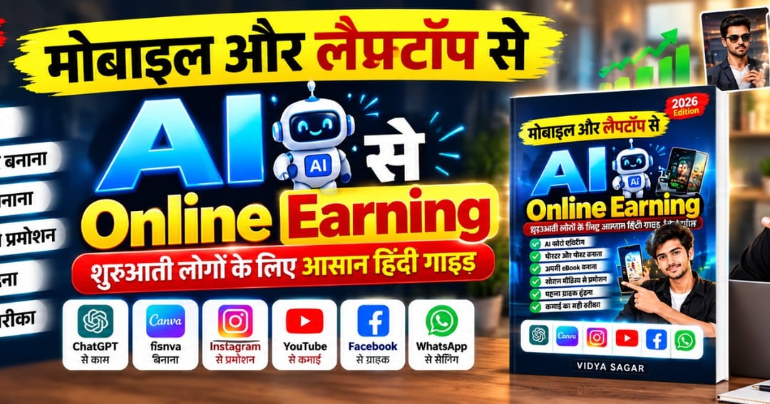 मोबाइल और लैपटॉप से AI द्वारा ऑनलाइन कमाई की पूरी गाइड (2026)