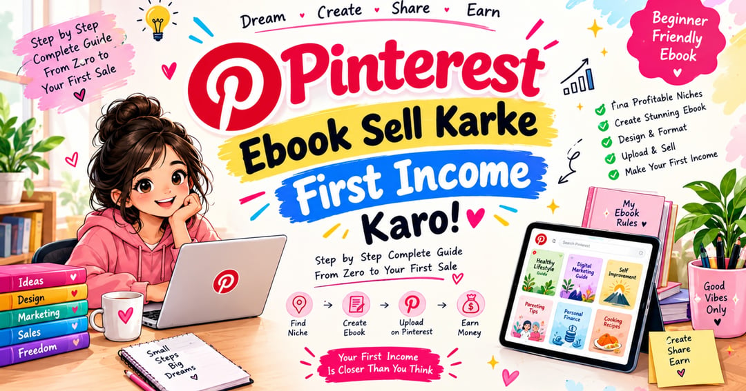 Pinterest Se E-book Sell Karke First Income Karo