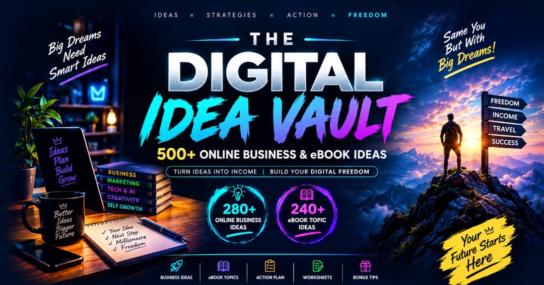 π The Digital Idea Vault: 500+ Online Business & eBook Ideas