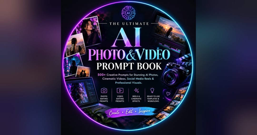 The Ultimate AI Photo & Video Prompt Book ✨