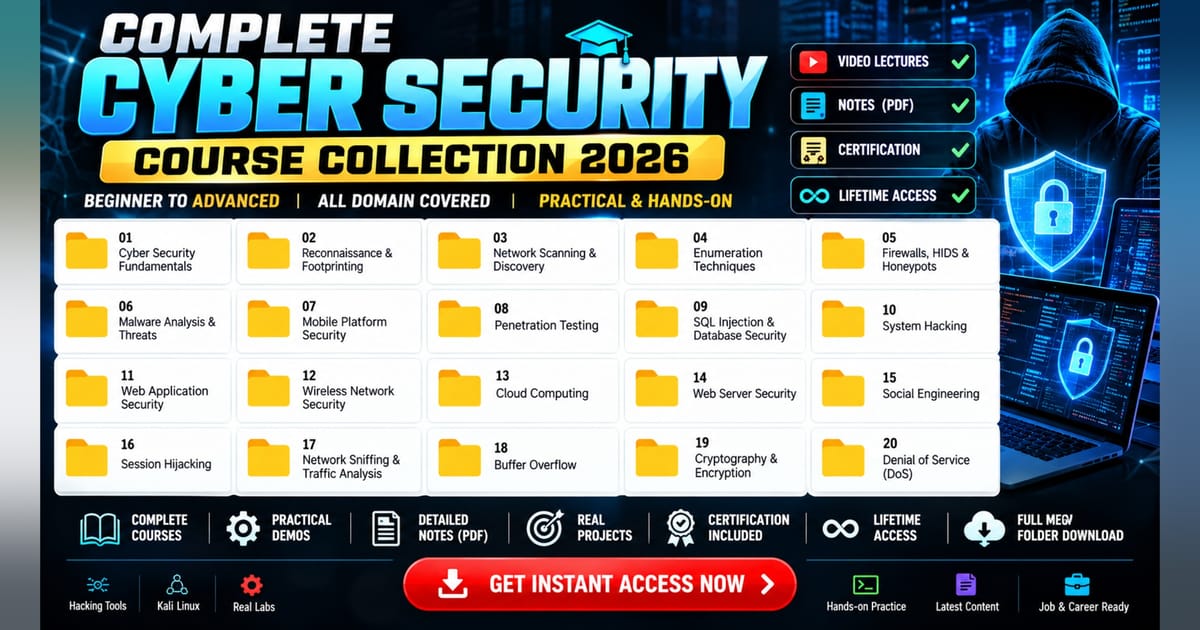 Knowledge Network Analysis 🔐 Complete Cyber Security Course Collection 2026 by Sidd Growth