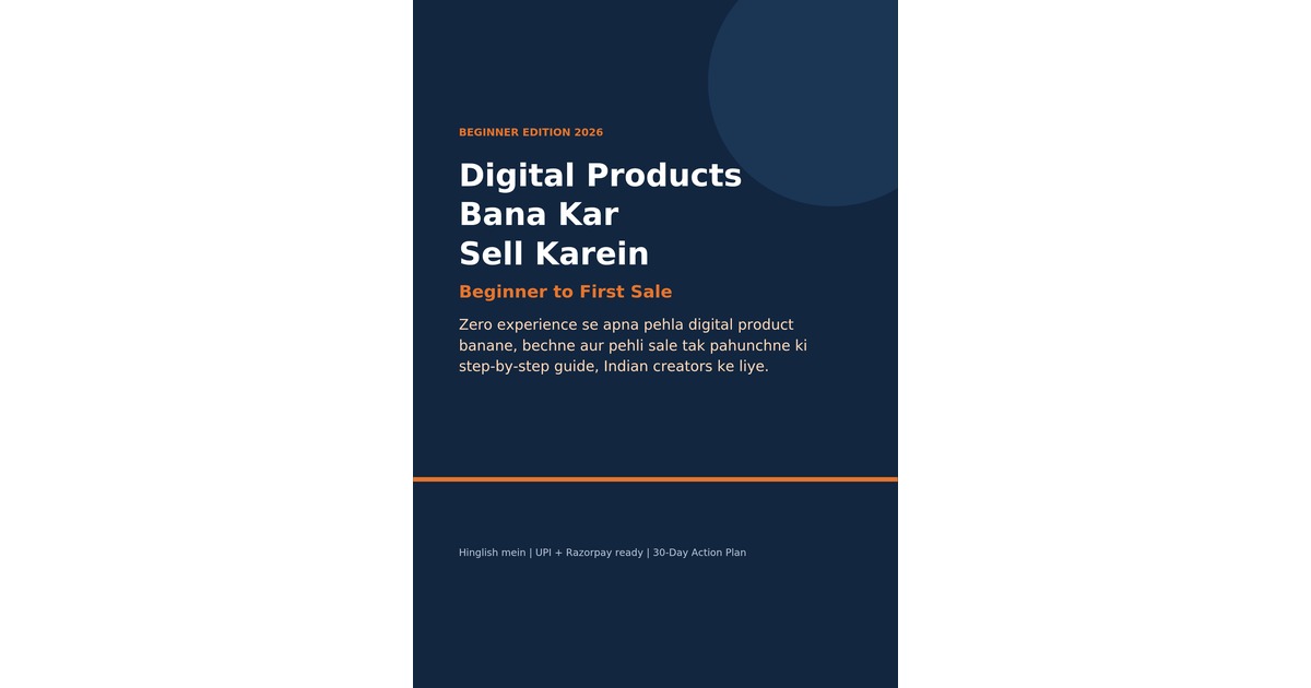 Create and Sell Digital Product: Beginner to First Sale (Hinglish Guide 2026), image 2