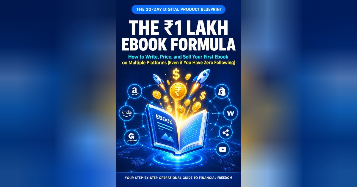 The ₹1 Lakh Ebook Blueprint: How to Write, Price, and Sell Your Digital Guide in 30 Days