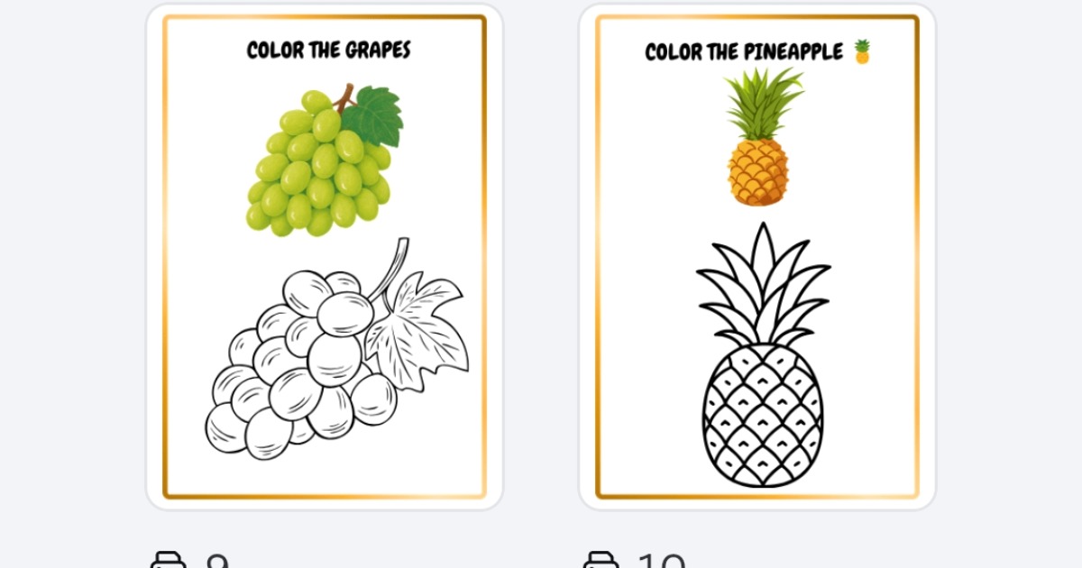 Fun with Fruits – Drawing & Coloring Book for Kids — image 5