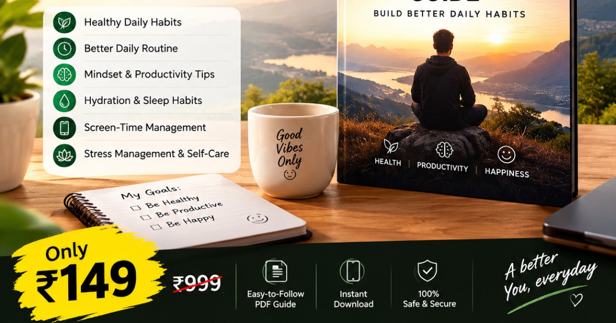 🌿 Healthy Lifestyle Guide – Build Better Habits & Live Better