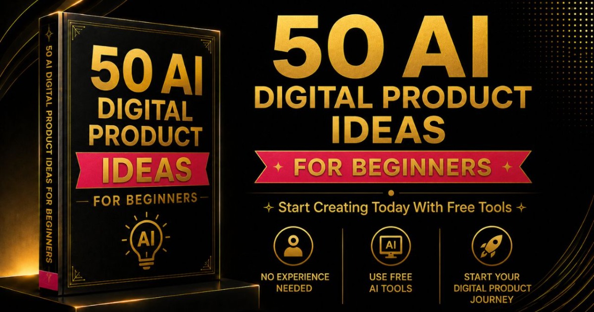 50 AI Digital Product Ideas for Beginners — Start Creating Today With Free Tools