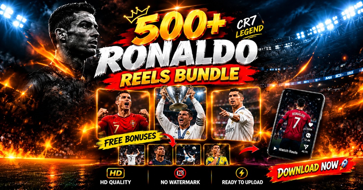 👑 CR7 REELS VAULT — 500+ Premium Ronaldo Clips