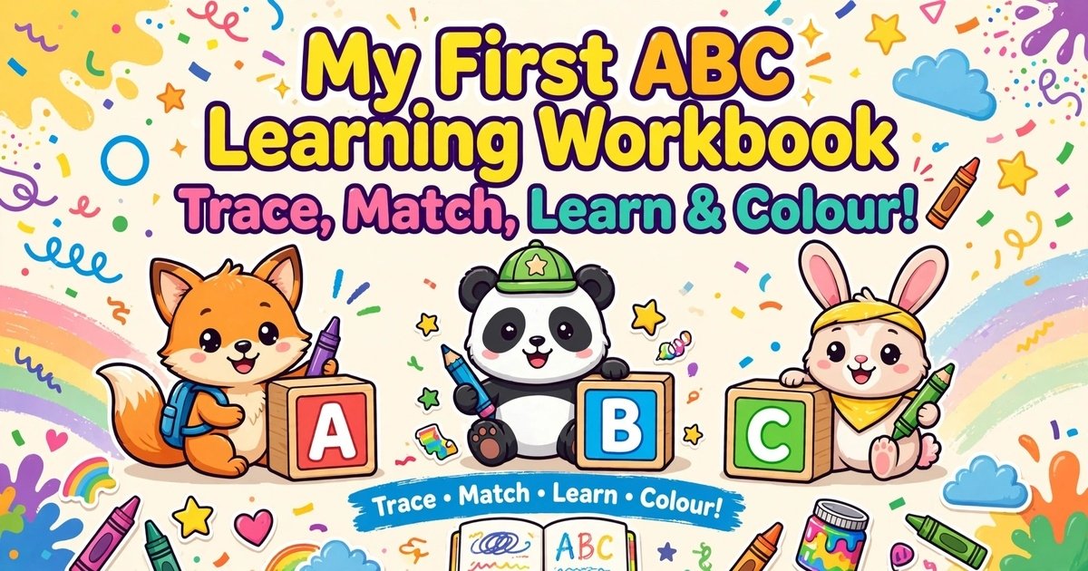 ABC Learning Workbook for Kids | 30 Printable Pages | Ages 3–5 📚✨