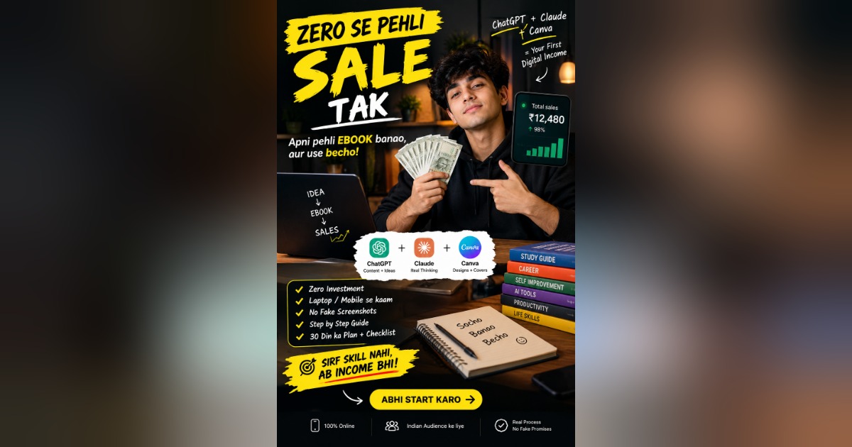Ebook Banao, Ebook Becho — Beginner's Guide in Hinglish