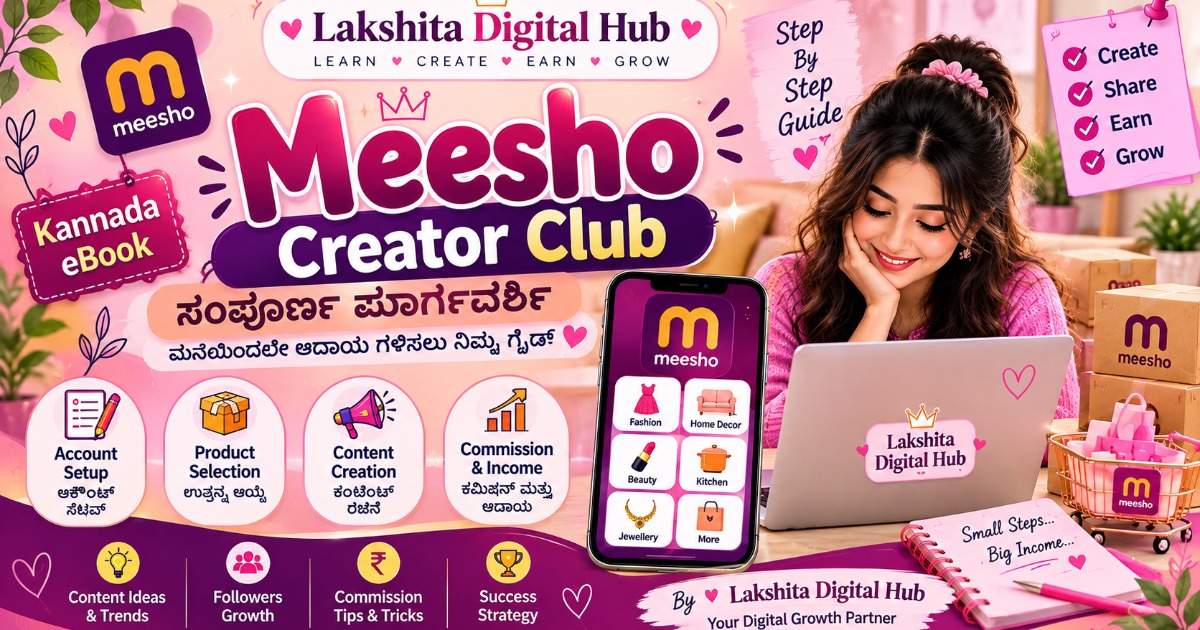 Meesho Creator Club ಸಂಪೂರ್ಣ ಕನ್ನಡ ಮಾರ್ಗದರ್ಶಿ | Lakshita Digital Hub