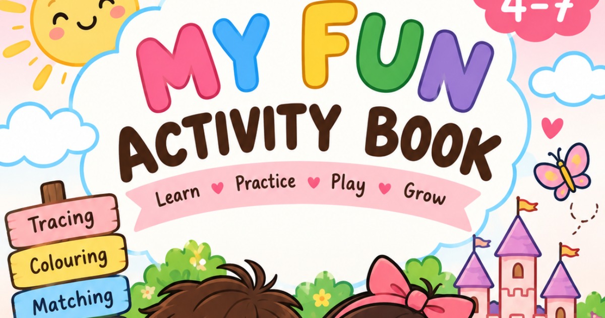 Fun activity colouring book