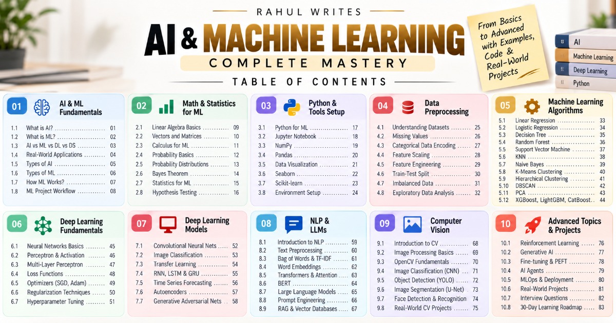 AI & Machine Learning Complete Mastery — From Basics to Advanced, image 2
