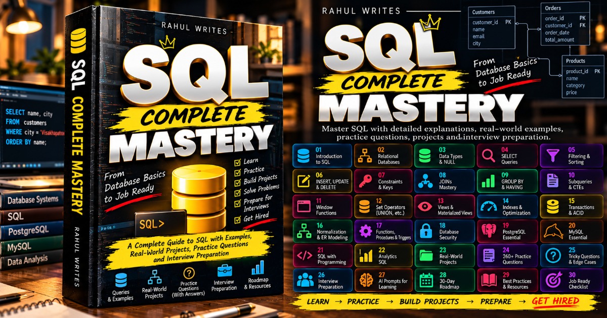 SQL Complete Mastery — From Database Basics to Job Ready