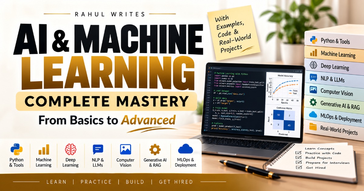 AI & Machine Learning Complete Mastery — From Basics to Advanced
