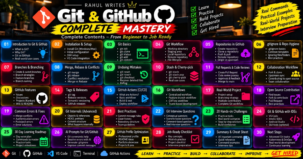 Git & GitHub Complete Mastery — From Beginner to Job Ready, image 2
