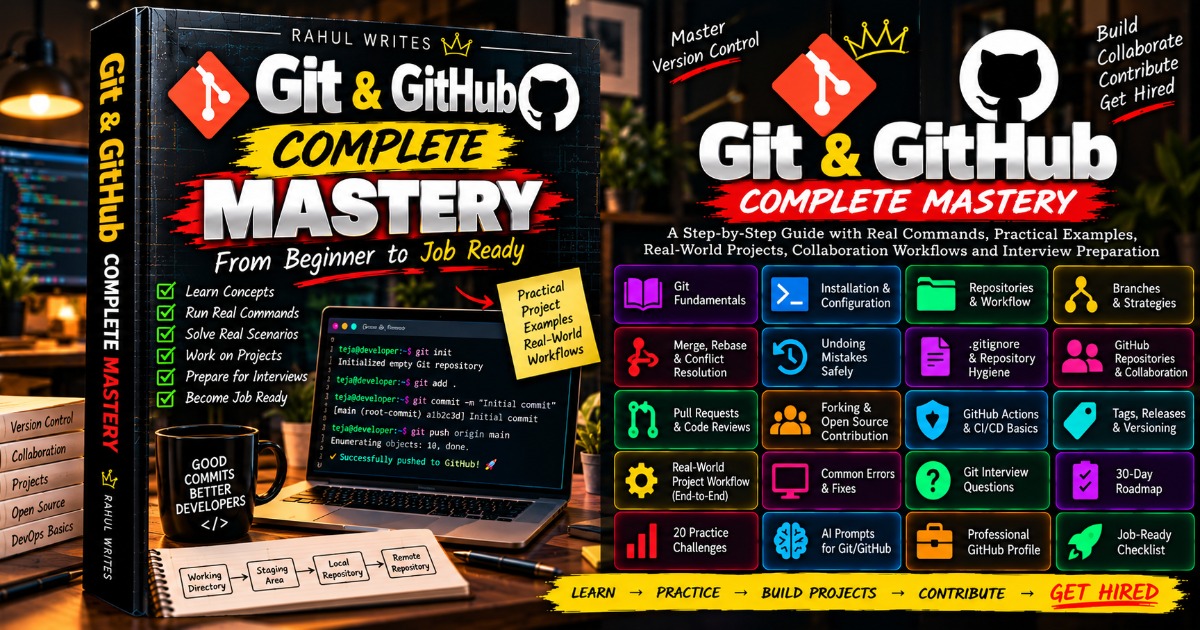 Git & GitHub Complete Mastery — From Beginner to Job Ready