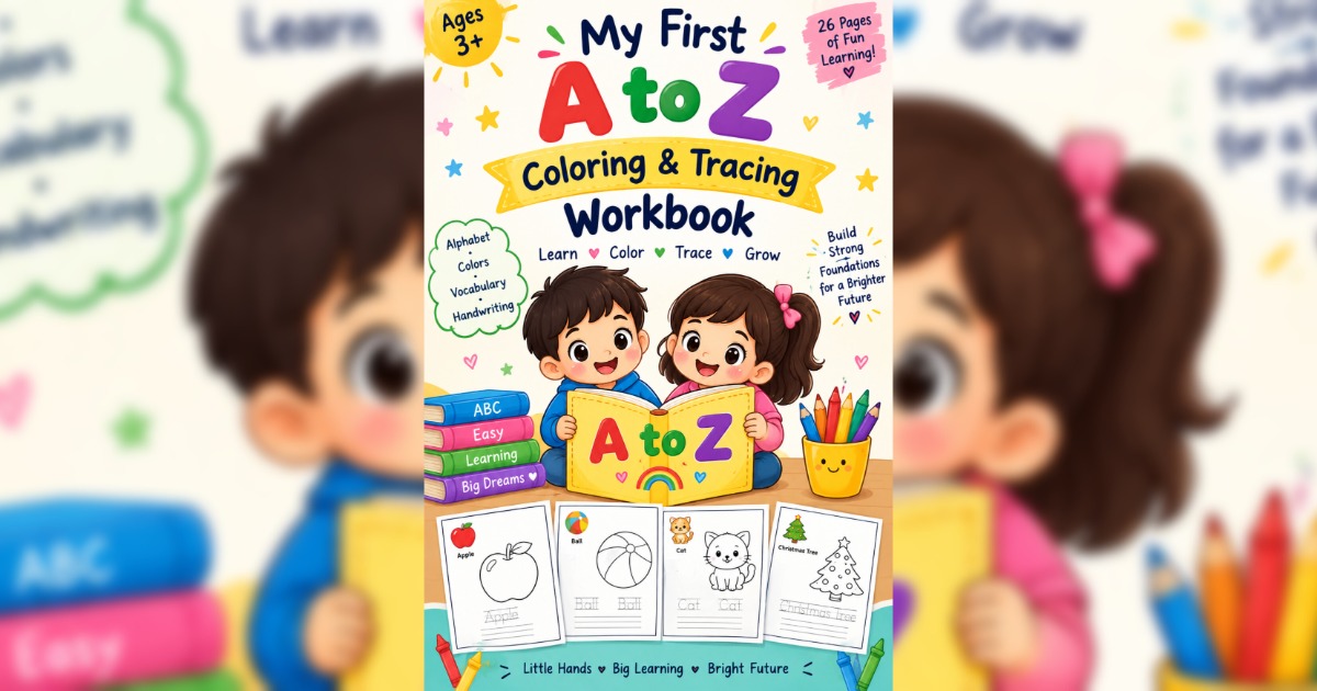 A–Z Letter Tracing Workbook for Kids