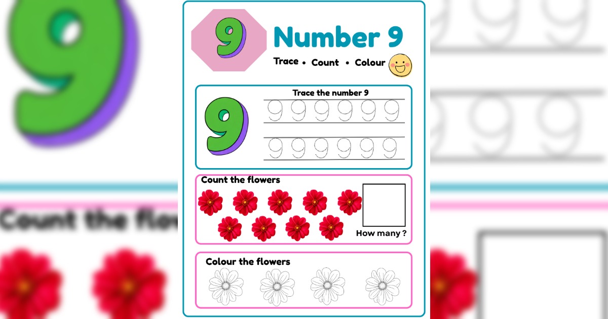 1_to_20 number tracing workbook, image 5