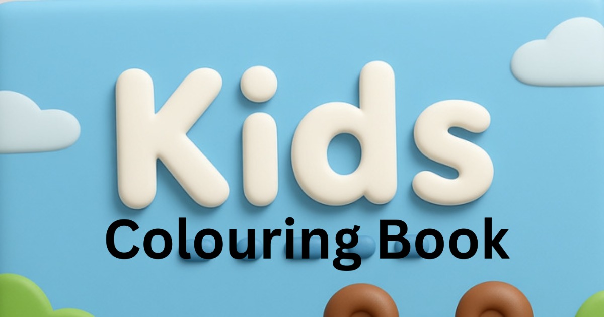 Kids colouring art book