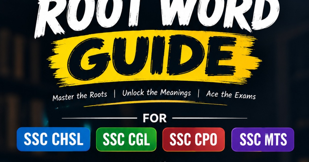 Root word guide for SSC CGL, CHSL, CPO AND MTS