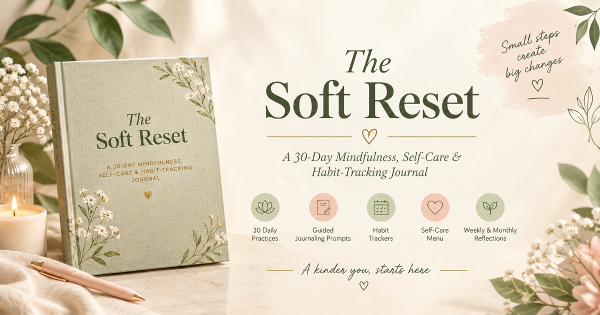 The Soft Reset: A 30-Day Mindfulness, Self-Care & Habit-Tracking Journal